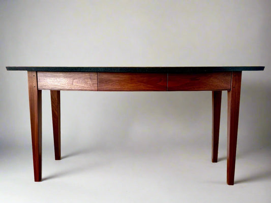 David's Walnut Sideboard with Drawers and Stone Top